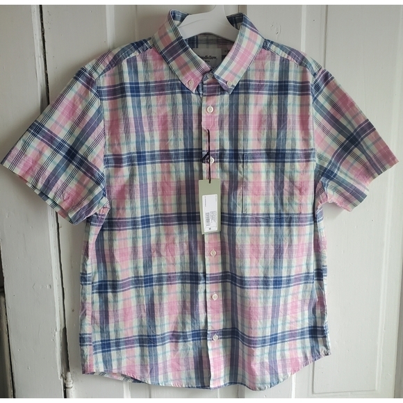 NEW Goodfellow & Co. Men's Striped Short Sleeve Button Down Shirt - Picture 2 of 13